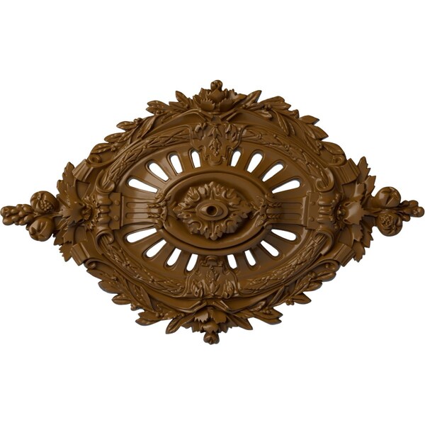Ekena Millwork Antonio Ceiling Medallion, Hand-Painted Smokey Topaz, 35 7/8"W x 22 1/2"H x 4 3/8"P CM35X22ANSTF - main